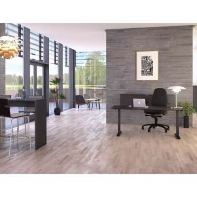 Hæve/sænke bord Fumac Square 180x80 sort lam/sort stel