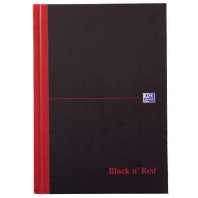 Notesbog Oxford Black n´Red A4 lin indbundet 96 blade