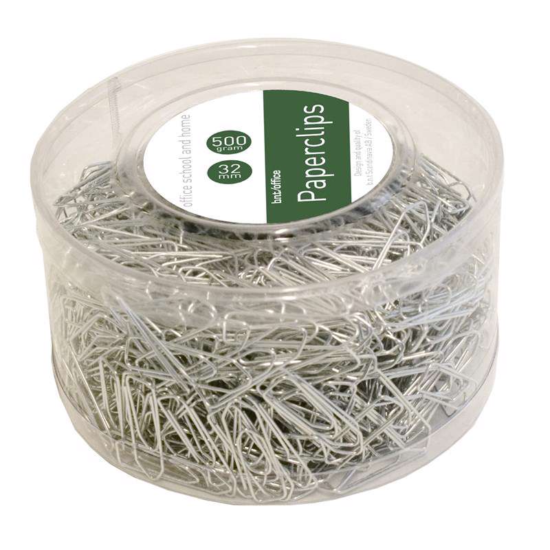 Clips BNT 32mm blanke 1000stk/pk.