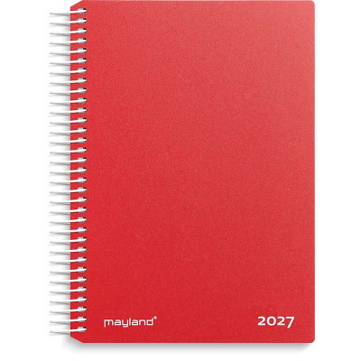 Dagkalender 2027 Mayland rød PP-plast