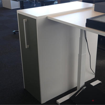 Udtræksskab Rumas Wype WH-100 Olive/hvid lin.