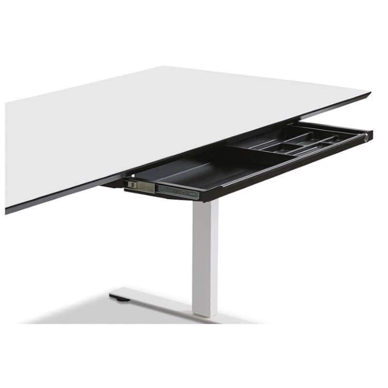 Udtræksskuffe Slim Tray 875x260mm m/lås, alu