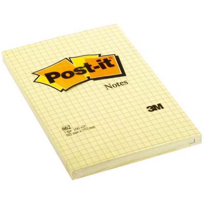 Post-it notes 662C  152x102mm tern Canary Yellow 6blk/pk