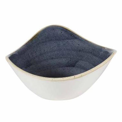 Skål 23.5cm porcelæn trekantet Stonecast blåbær 12stk/ks