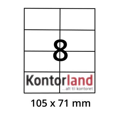 Etiketter Xerox label 105x71mm 003R97404 8stk/ark 100ark/æsk