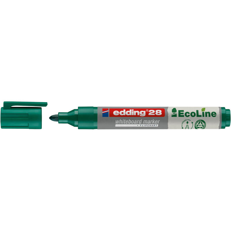 Whiteboard marker Edding 28 EcoLine grøn 1,5-3mm rund
