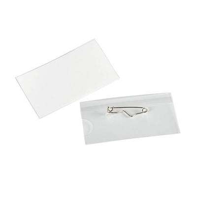 Navneskilte BNT 40x75mm m/sikkerhedsnål 50stk/pk