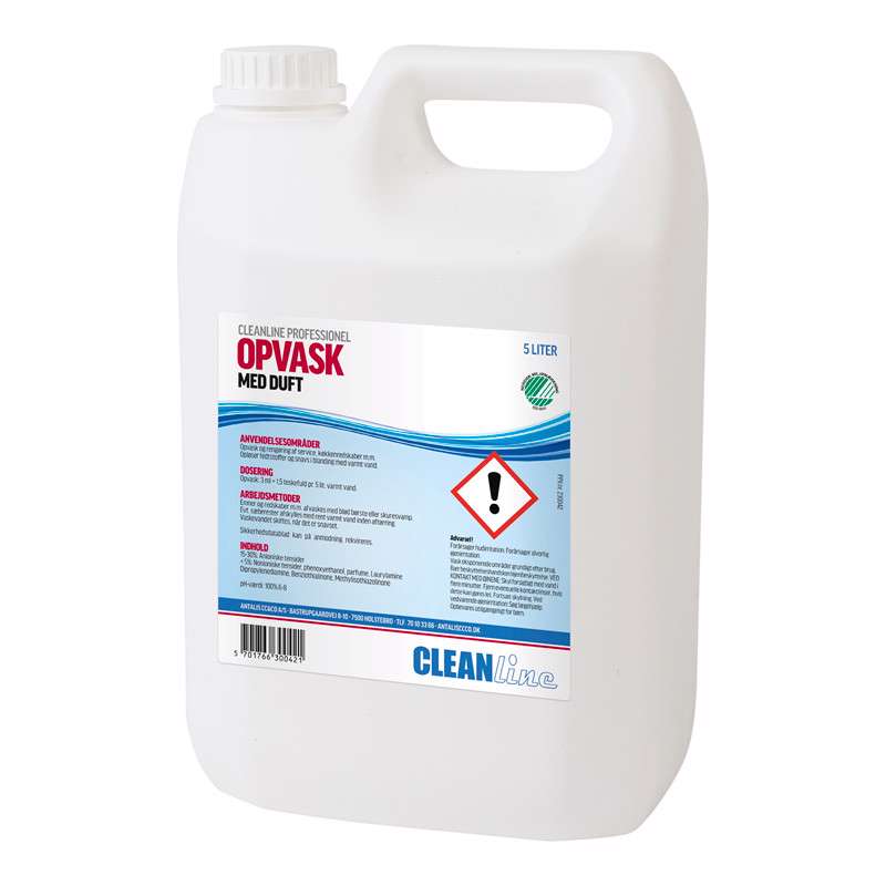 Opvaskemiddel Cleanline 5l m/duft, svanemærket