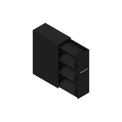 Udtræksskab Dencon Delta45 2375 120x40x80 sort