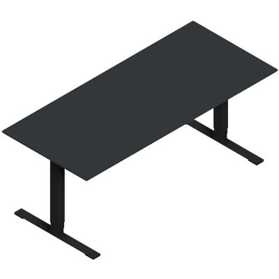 Hæve-sænkebord Dencon X3502 1800x800 sort stel antr. lam pl