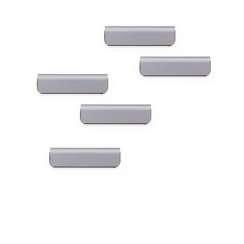 Klemme DURAFIX CLIP 60mm magnetisk selvklæb. 5 stk/pk sølv