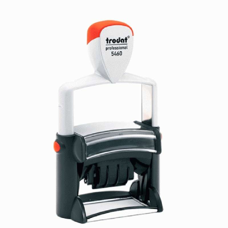 Stempel Trodat 5460X dato komplet inkl. Tekstplade 55x32 mm