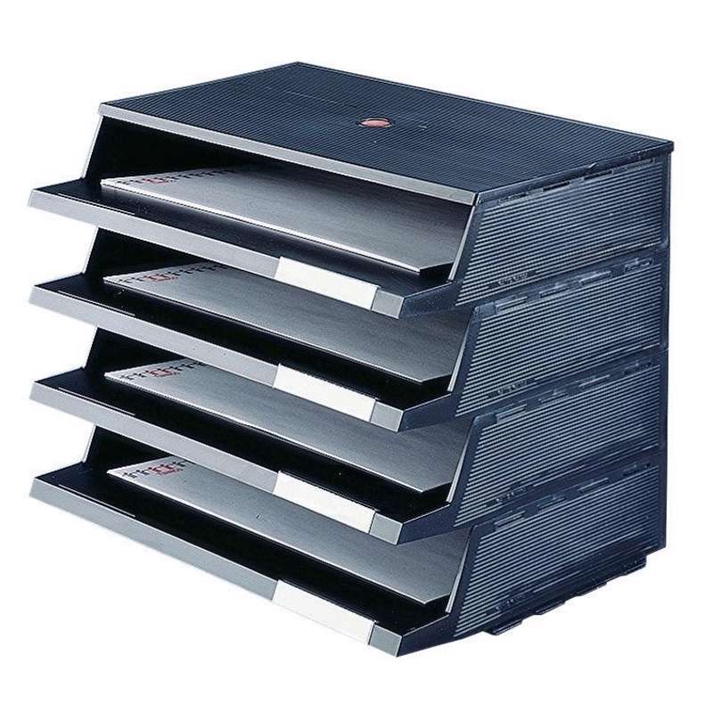 Brevbakker Twin Panorama sort 2100-1 4bakker/stk