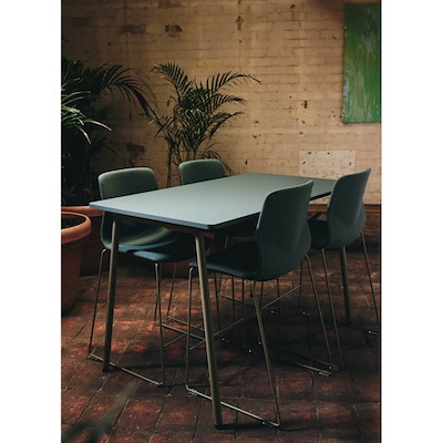 Kantinestol FourSure 90 sædepolst. Clay, varmgrå stel