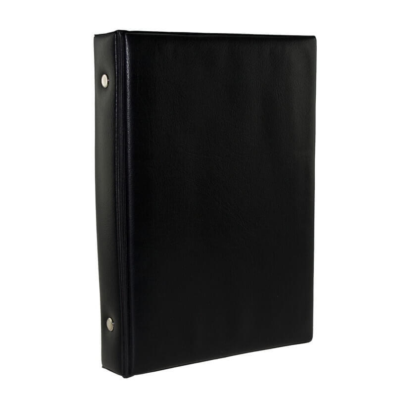 Telefon- & visitkortringbind sort 145x200mm