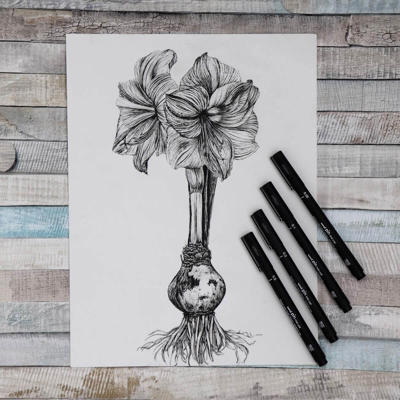 Tegnepen Uni Pin Line 0.1mm sort