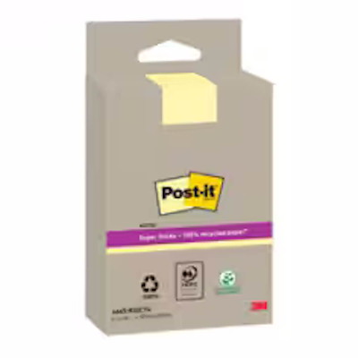 Post-it notes Super Sticky 102x152mm gul pk./4