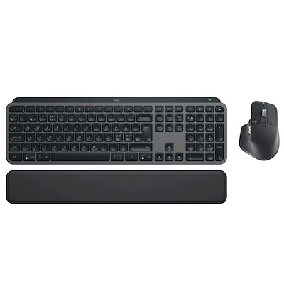 Tastatur + mus Logitech MX Key S Combo Wireless Desktop grå