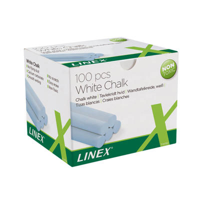 Tavlekridt Linex CCCHW hvid 100stk/pk. 