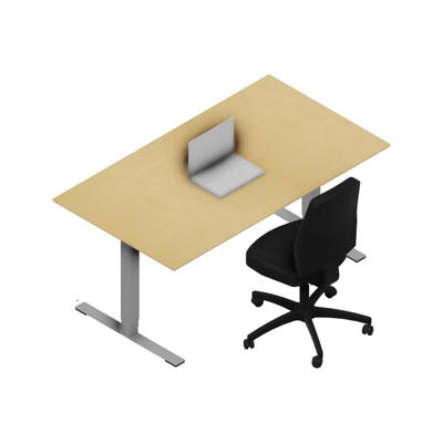 Hæve-sænke bord Dencon 12874 1600x900 alu stel bøg pl