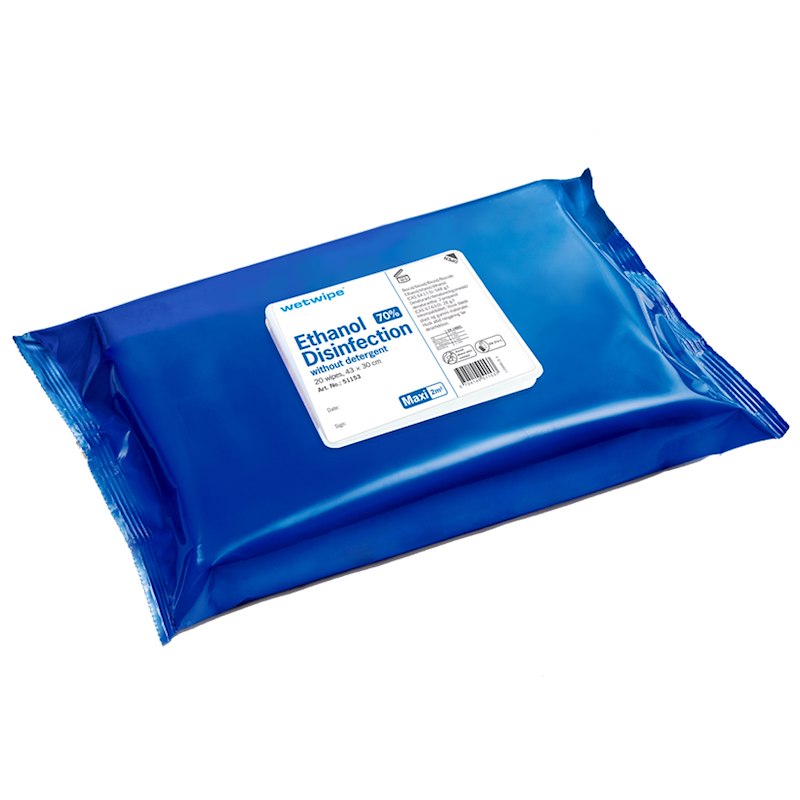 Renseserviet Wet Wipes Ethanol u/sæbe Maxi /20