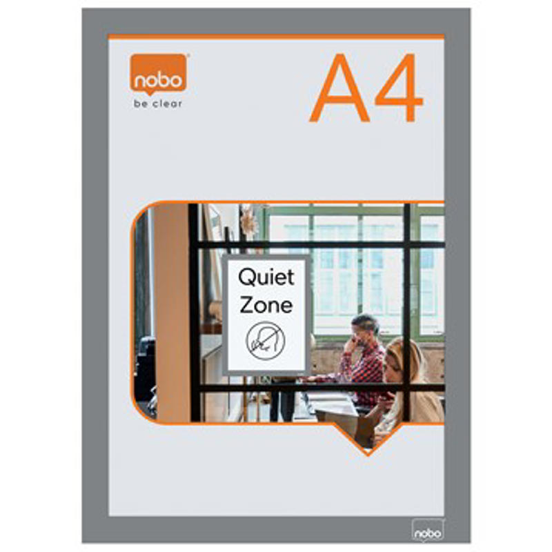 Inforamme Nobo A4 magnetisk selvkl. alu pk./2