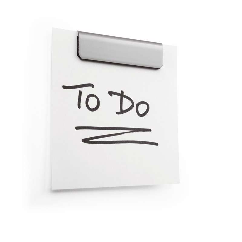 Klemme DURAFIX CLIP 60mm magnetisk selvklæb. 10stk/pk sølv