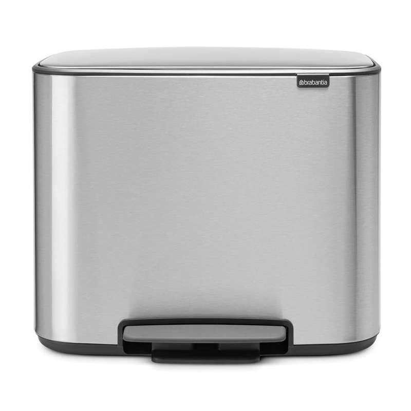 Pedalspand Brabantia Bo 11+23 liter matt stål