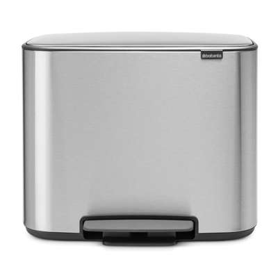 Pedalspand Brabantia Bo 11+23 liter matt stål