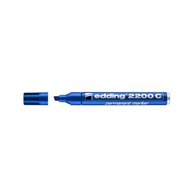 Marker Edding 2200 kantet spids 2-4mm blå