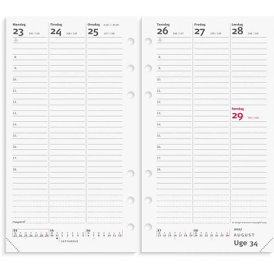 System PP ugekalender 2027 Mayland højformat sort skind