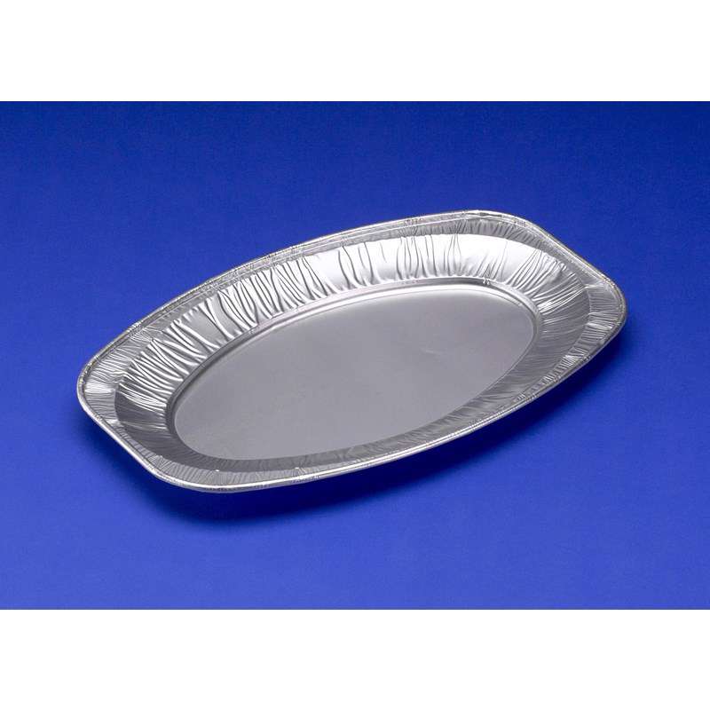 Cateringfad oval mellem 43x29x2,5cm glat stk.