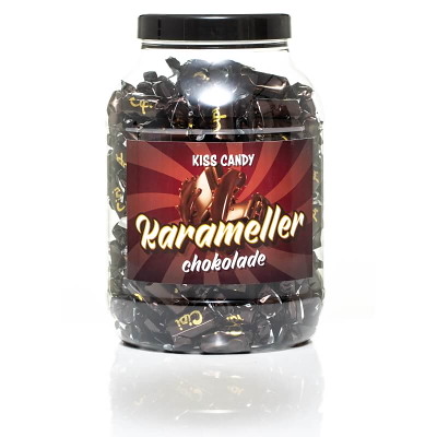 Karameller med chokolade indpakket 1,2 kg