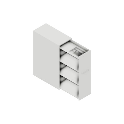 Udtræksskab Dencon Delta45 2376 120x40x80 m/bakke hvid