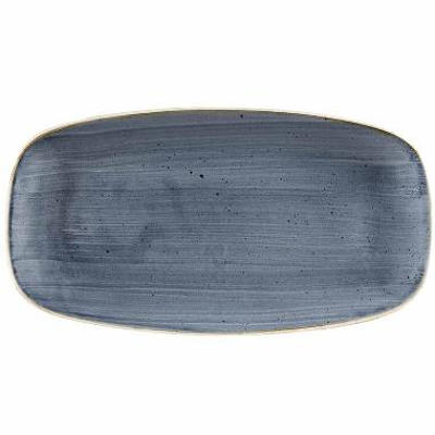 Serveringsfad 29.8x15.3cm porcelæn Stonecast blåbær 12stk/ks