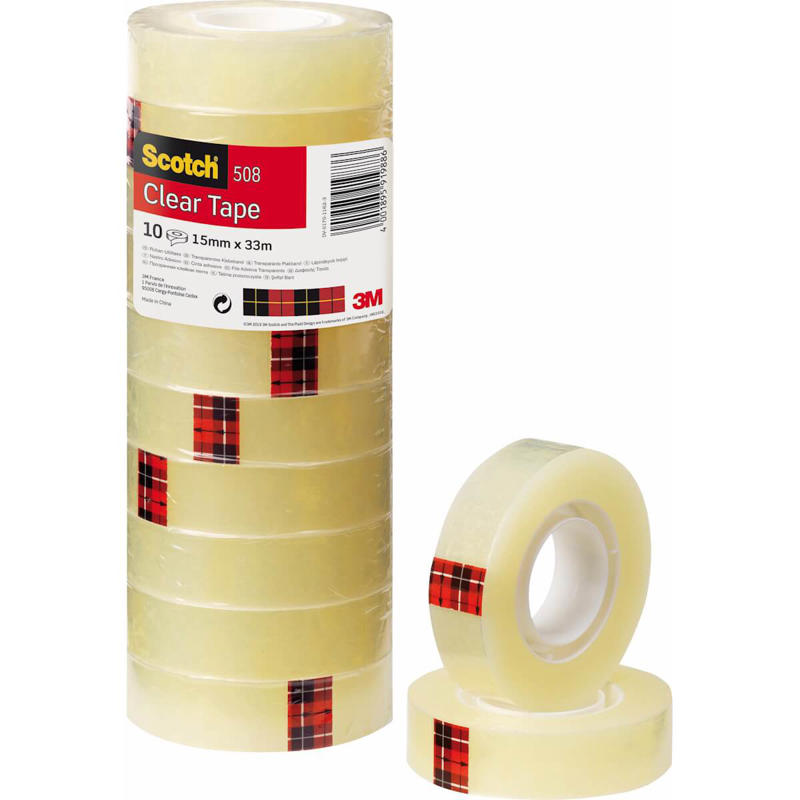 Tape Scotch kontortape 508 transparent 15mmx33m