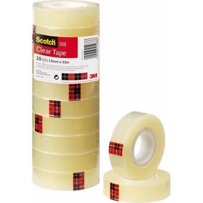 Tape Scotch kontortape 508 transparent 15mmx33m