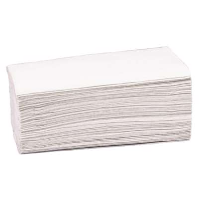 Papirhåndklæde 2-lags V-fold hvid 100% genbrugspapir