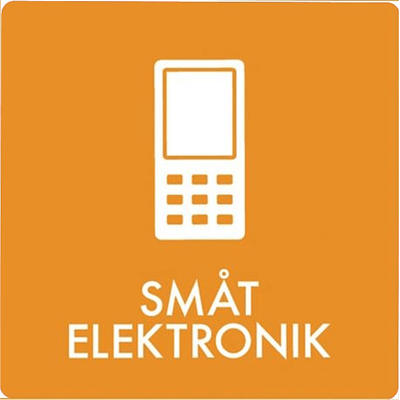 Piktogram affaldssortering Bica magnet 12x12 SMÅT ELEC. oran