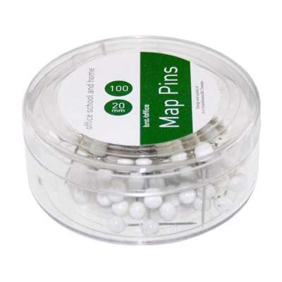 Kortnåle 4mmx20mm hvid 100stk/pk