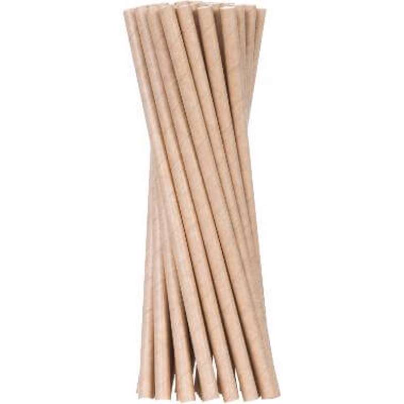 Sugerør bionedbrydelig 20x0,6cm brun/500