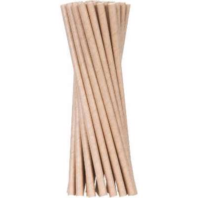 Sugerør bionedbrydelig 20x0,6cm brun/500