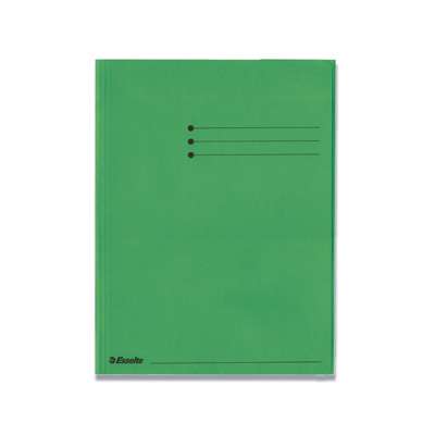 Mappe Karton Esselte m/3 klap grøn 44226 /25