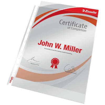 Plastlomme A4 Esselte 0,105mm glasklar 100stk/pak