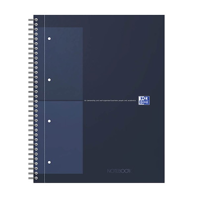 Notesbog Oxford International A4+ kvadreret 80 blade blå