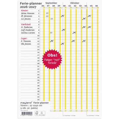 Ferie Planner 2026/2027