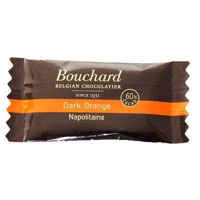 Chokolade Bouchard orange 5g flowpakket 1kg/pk