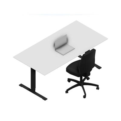 Hæve-sænkebord Dencon 11798 1800x900 sort stel hvid lam pl