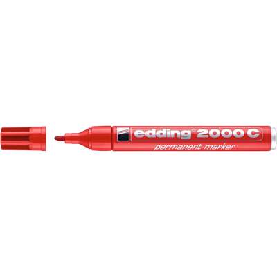 Marker Edding 2000 rund spids 1,5-3mm rød