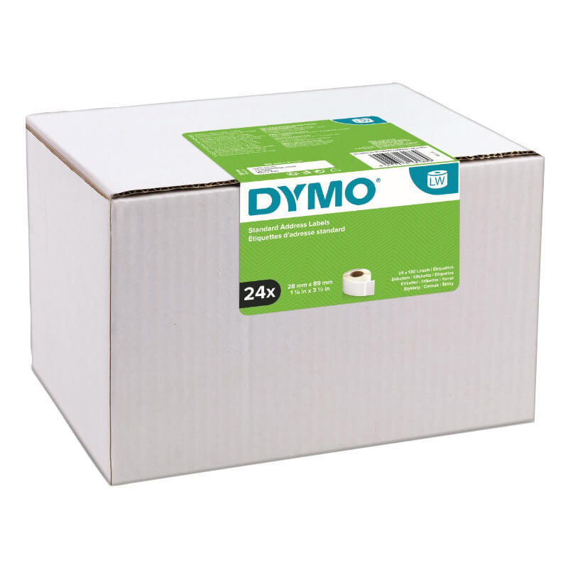 Adresseetiketter DYMO 28x89mm 24x130stk/pk BULK